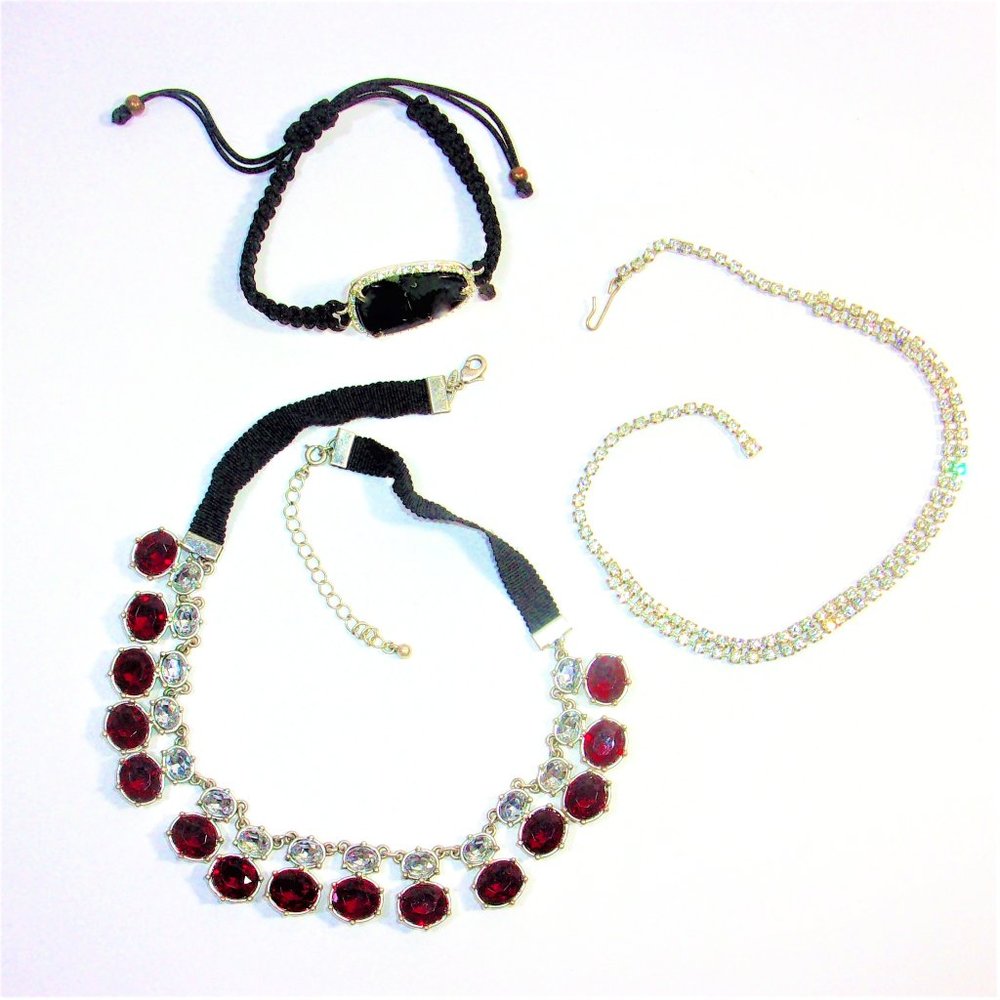 Vintage to Now Bling Jewelry 3 Piece Lot. One necklace marked NRT (for Avon)